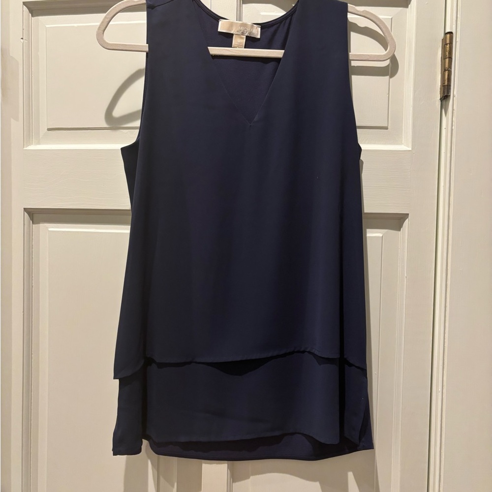 MICHAEL Michael Kors Deep Blue Sleeveless Blouse
